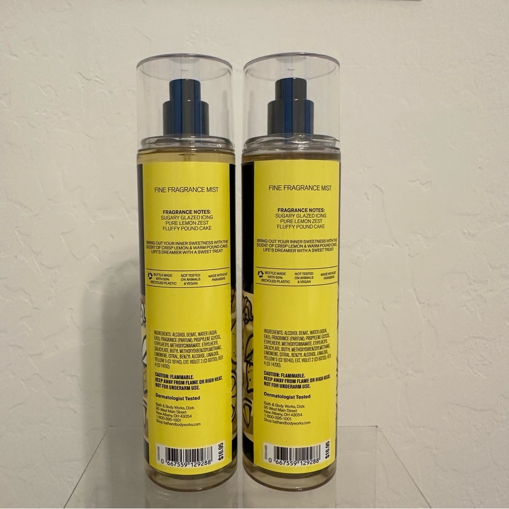 Set of 2 Bath & Body Works Iced Lemon Pound Cake Fine Fragrance Mist π - Picture 7 of 8